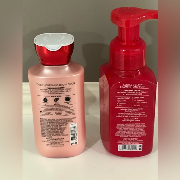 New: Bath & Body Works Winter Candy Apple Foaming Hand Soap & Lotion. Full Size - Picture 2 of 6
